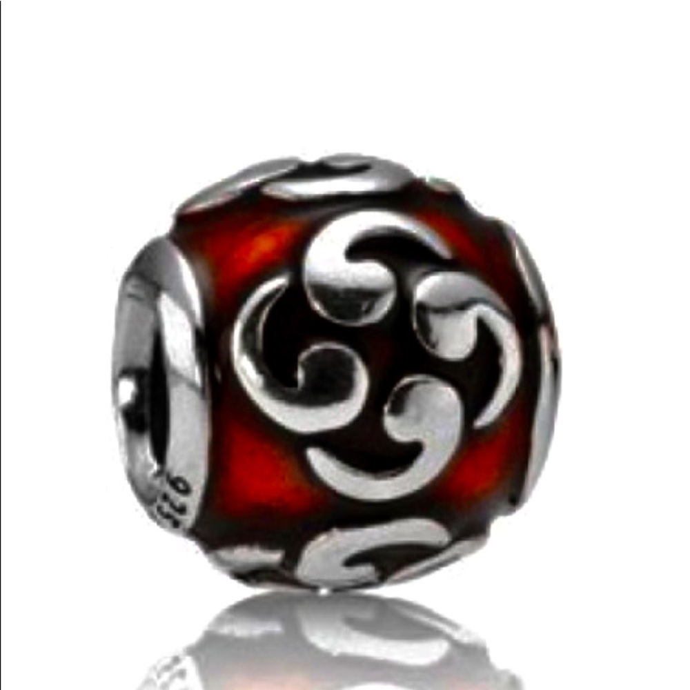 Pandora “Zen” Brown Enamel Bead Retired